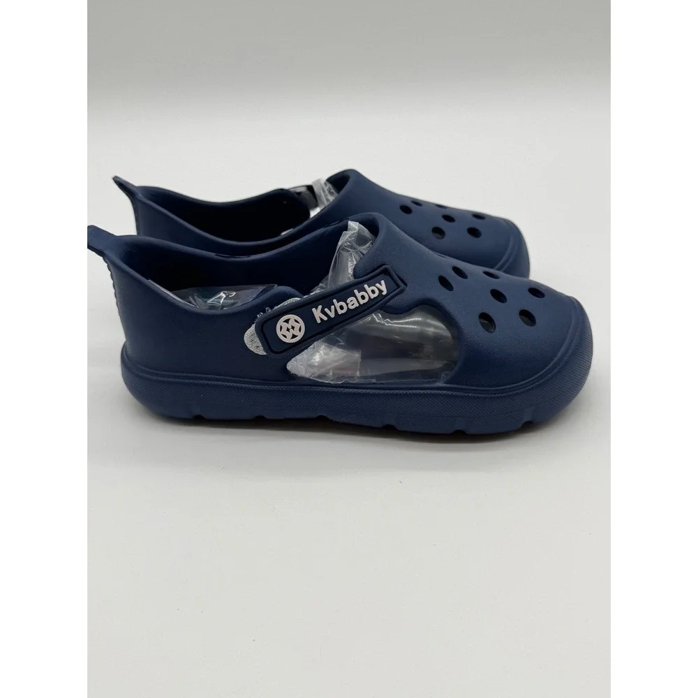 Kvbabby Kids Navy Blue Clog Sandals Waterproof Slip On Summer Shoes Size 28 NEW